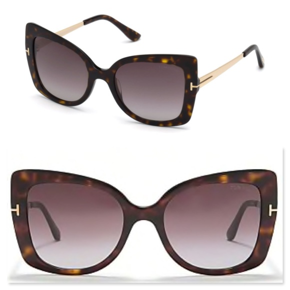 Tom Ford Accessories - New TOM FORD Gianna Butterfly Havana Sunglasses